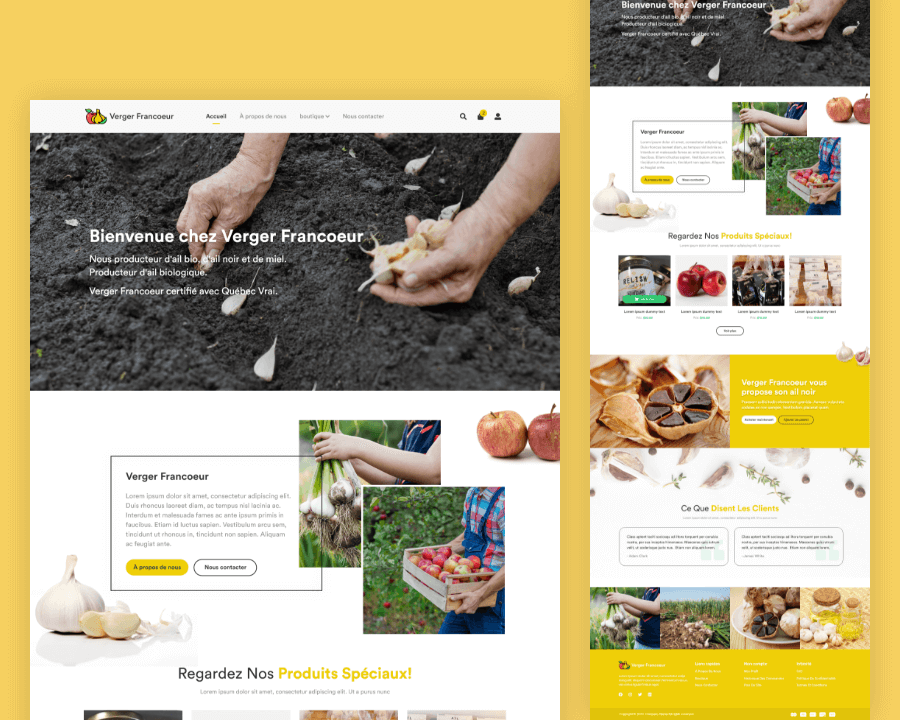 Website mockup